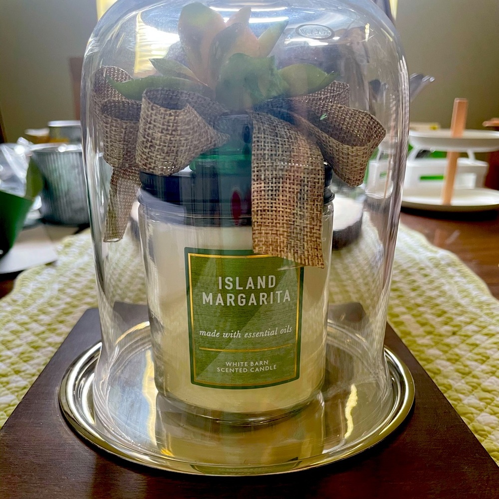 Pottery Barn Candle Holder with Cloche